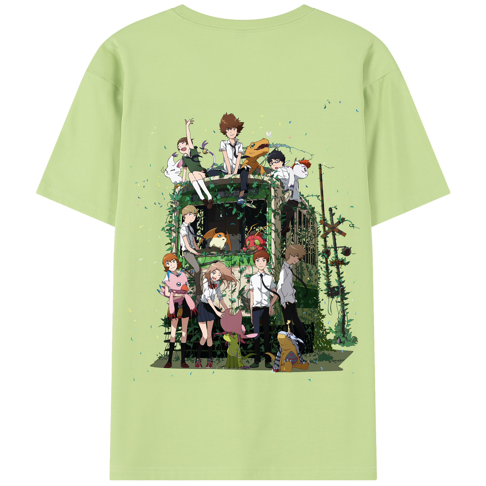 （画像用） Digimon デジタルモンスター/デジモン 綿100％半袖Tシャツ（背面プリント）